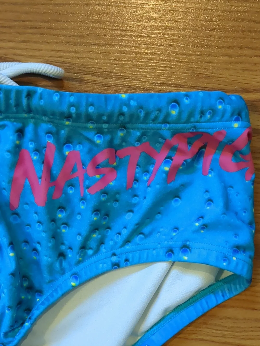 Nasty Pig Water Droplet Bubble Graphic Swim Briefs Low Rise Square Cut L